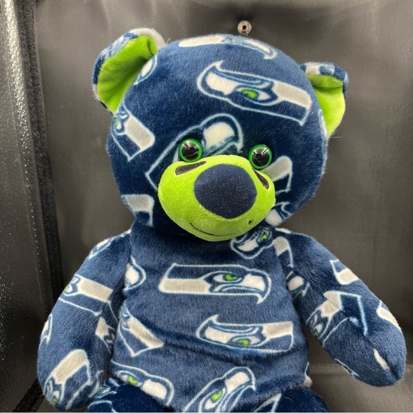 Build A Bear Seattle Seahawks NFL Bear Plush Stuffed Animal 17” - heartbeat - Picture 4 of 10